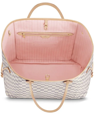 Louis Vuitton Neverfull Damier Azur GM Forro Rosa Ballerina Lookbook Louis Vuitton Neverfull Damier Azur GM Forro Rosa Ballerina