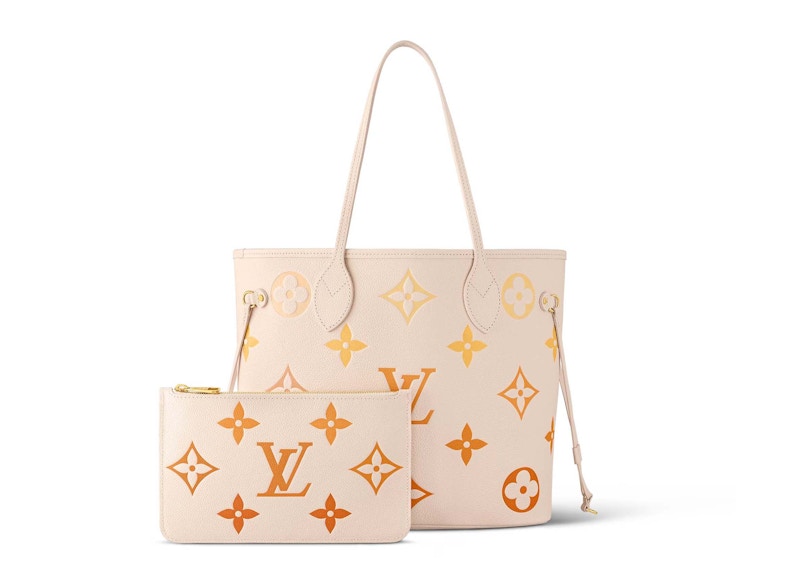Buy 路易威登 Neverfull 中號中性色漸變手袋