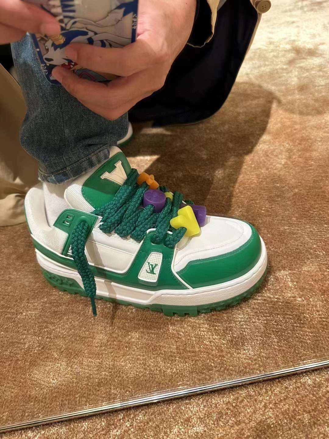 LV Nike Air Max 1 'Green Pudding'