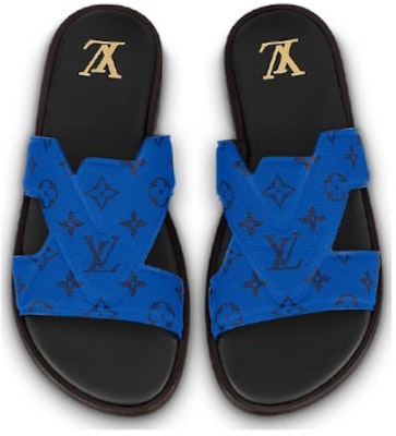 Louis Vuitton Oasis Slide 'Blue' 1AAR3A Lookbook Louis Vuitton Oasis Slide 'Blue' 1AAR3A