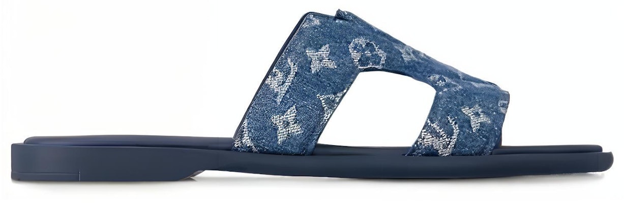 Louis Vuitton Oasis Slide 'Blue Leather' 1AC69V Order Louis Vuitton Oasis Slide 'Blue Leather' 1AC69V