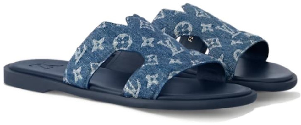 Louis Vuitton Oasis Slide 'Blue Leather' 1AC69V Lookbook Louis Vuitton Oasis Slide 'Blue Leather' 1AC69V