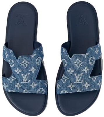 Louis Vuitton Oasis Slide 'Blue Leather' 1AC69V Shop Louis Vuitton Oasis Slide 'Blue Leather' 1AC69V