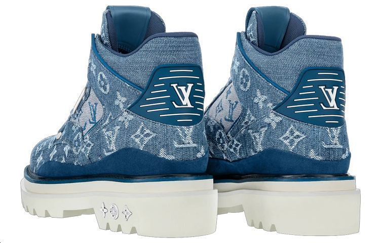 Shop Botas Louis Vuitton Oberkamp Tobilleras 'Denim Monogram' 1A8JTT