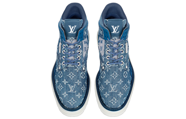 Purchase Botas Louis Vuitton Oberkamp Tobilleras 'Denim Monogram' 1A8JTT