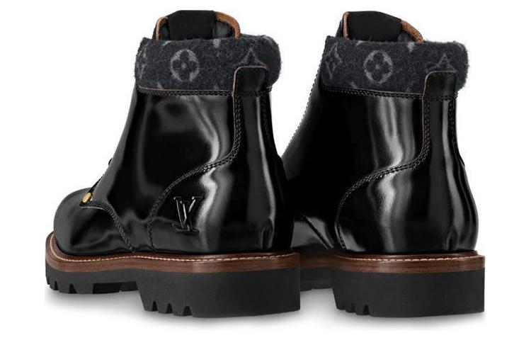Purchase Louis Vuitton Oberkampf Boot Ankle 'Kulit Hitam Berkilat' 1A7Z9B