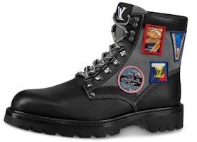 Louis Vuitton Oberkampf Ankle Boot 'Black Textile and Calf Leather' 1A4NF0 Louis Vuitton Oberkampf Ankle Boot 'Black Textile and Calf Leather' 1A4NF0