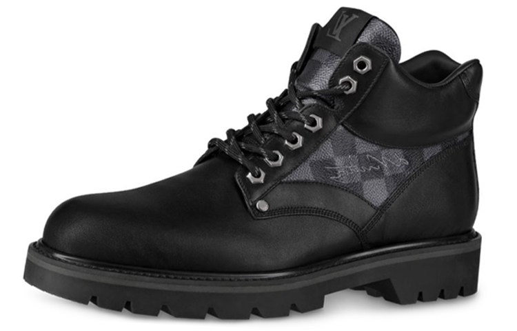 Louis Vuitton Oberkampf Ankle Boot 'Damier Graphite' 1A5S7Q