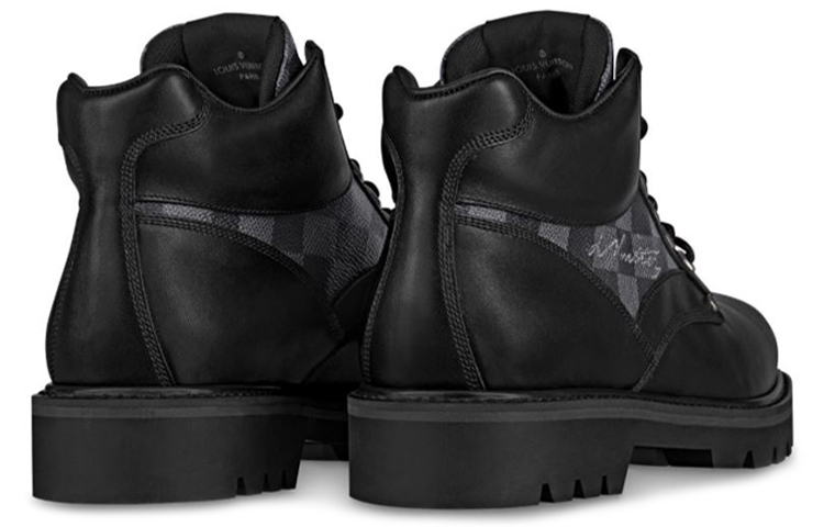 Shop 路易威登 Oberkampf 短靴 'Damier 石墨' 1A5S7Q