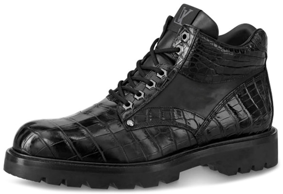 Louis Vuitton Oberkampf Ankle Boot 'Embossed Crocodile Black' 1A5DT0 Buy Louis Vuitton Oberkampf Ankle Boot 'Embossed Crocodile Black' 1A5DT0