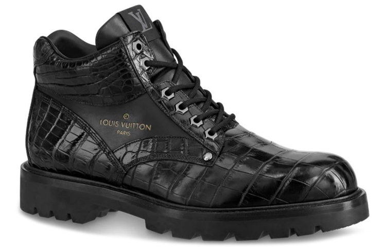 Order 路易威登奥伯坎夫浮雕鳄鱼纹黑色踝靴 1A5DT0