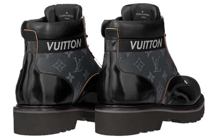 Lookbook Louis Vuitton Oberkampf Ankle Sneakers 'Monogram Hitam' 1A8ZG1