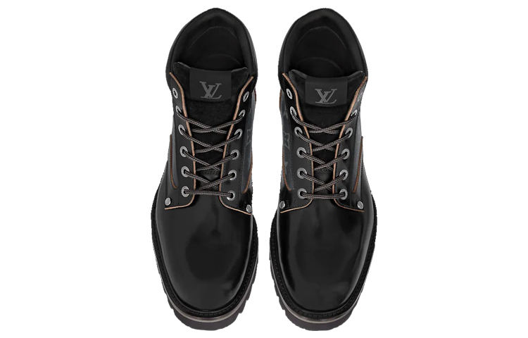 Shop Louis Vuitton Oberkampf Ankle Sneakers 'Monogram Hitam' 1A8ZG1