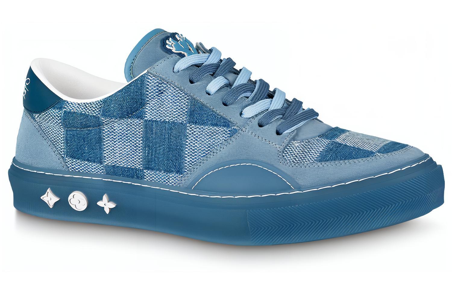 Order Louis Vuitton Ollie Sneakers 'Biru Plaid Mesh' 1A9YT6