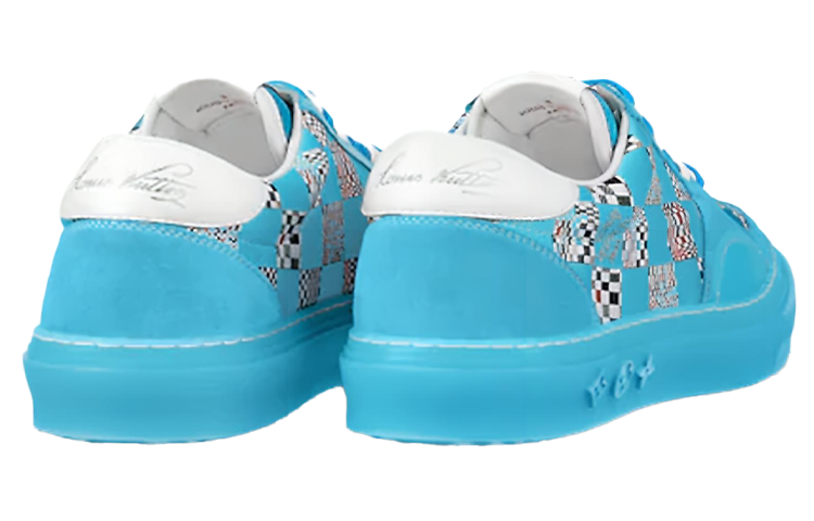 LV Ollie Sneakers 'Blue Plaid Monogram' 圖 4