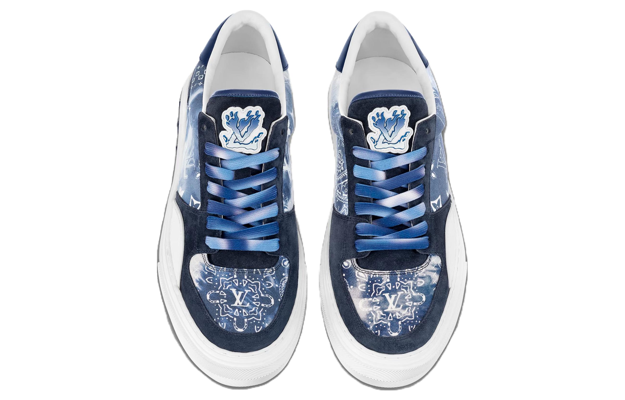 Shop Zapatillas Louis Vuitton Ollie 'Estilo Azul Tie Dye Monograma' 1AA7ME
