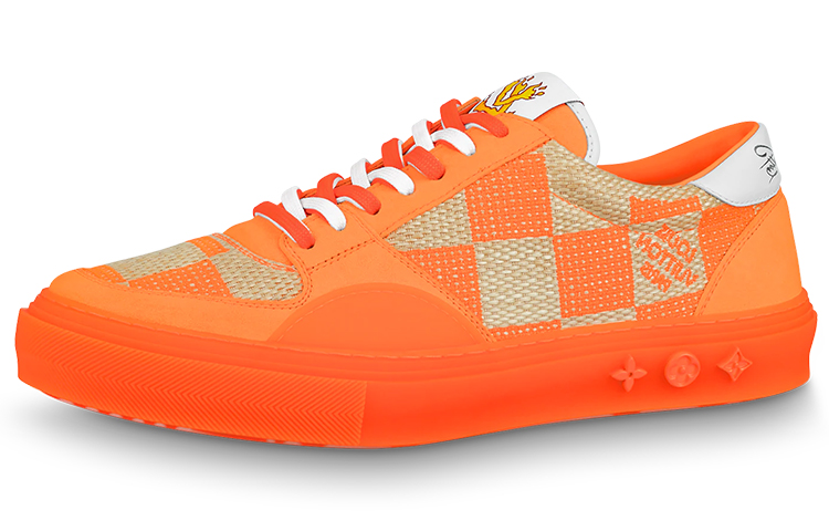 Louis Vuitton Ollie Sneakers 'Orange Plaid Monogram' 1A8Q4O