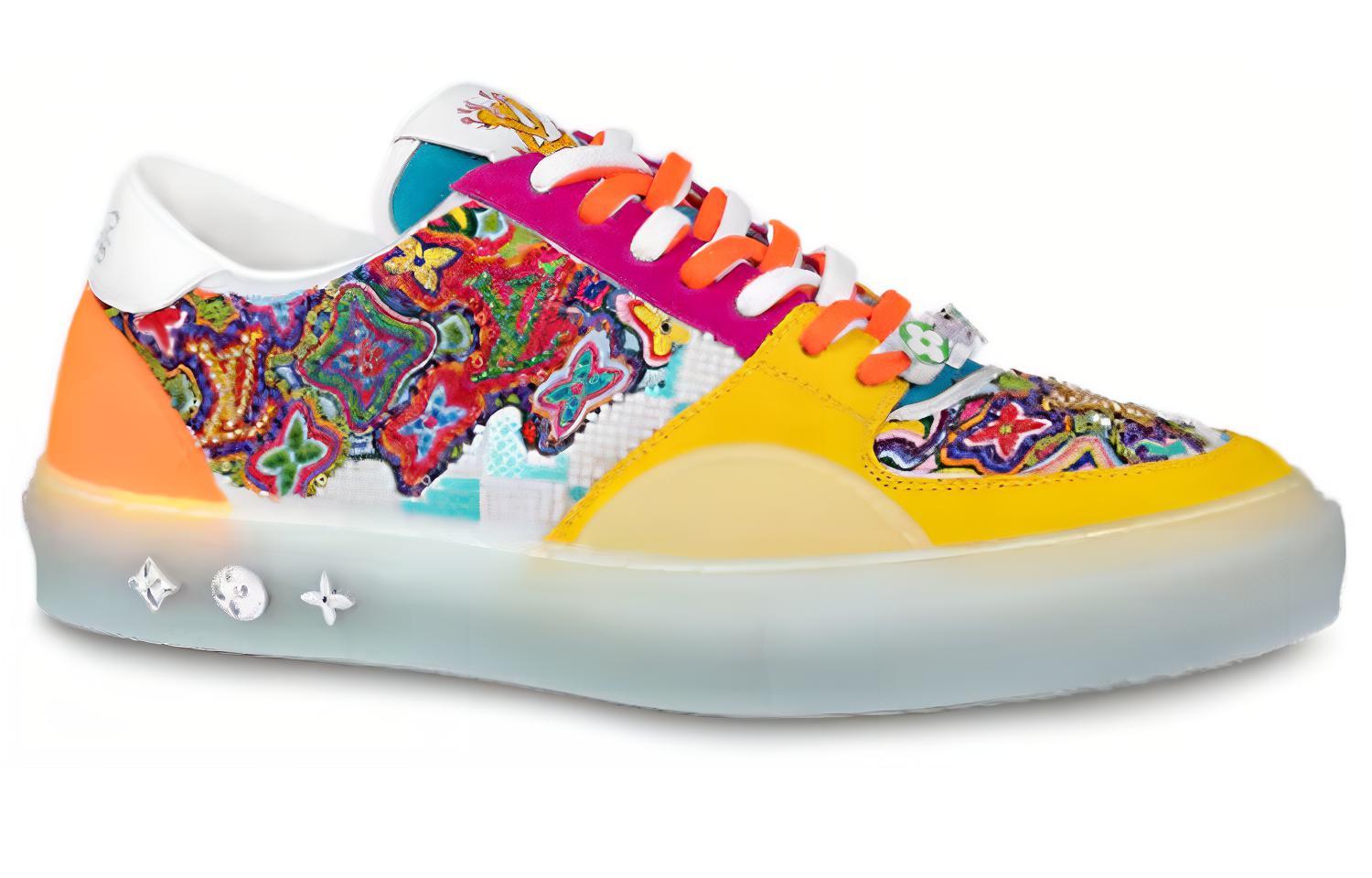 Order Zapatillas Louis Vuitton Ollie Suede Sequin Monogram 'Amarillo'. 1A8Q48