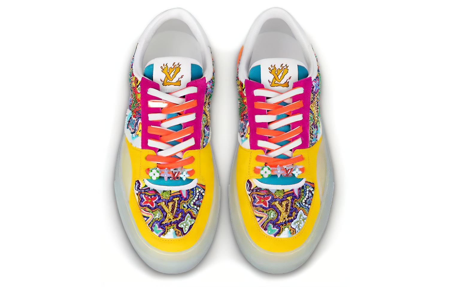 Lookbook Zapatillas Louis Vuitton Ollie Suede Sequin Monogram 'Amarillo'. 1A8Q48