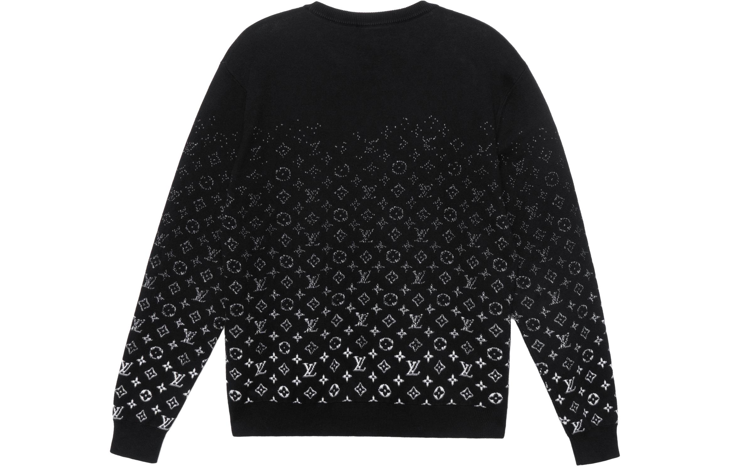 Lookbook Suéter Cuello Redondo Louis Vuitton Monograma Ombre Negro. 1A8FM3
