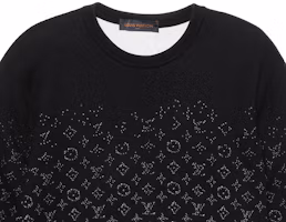 Shop 路易威登漸層老花圓領毛衣 黑色 1A8FM3