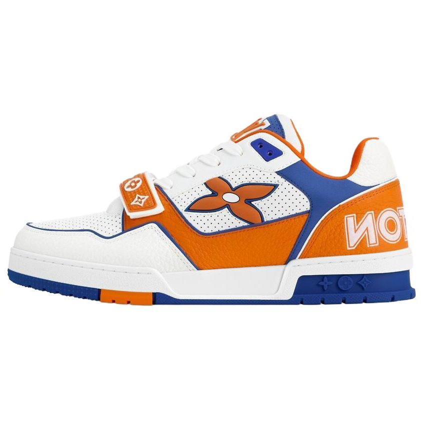 Louis Vuitton Orange Trainer Low-Top Leather Sneakers for Men 1AIIYC