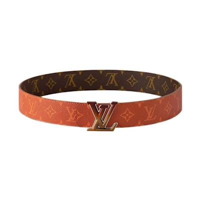 LOUIS VUITTON Original Canvas Belt Brown 4CM M4146S