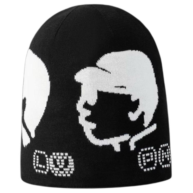 Shop LOUIS VUITTON 原創設計黑色針織羊毛毛帽 情侶款男女適用 m5259a