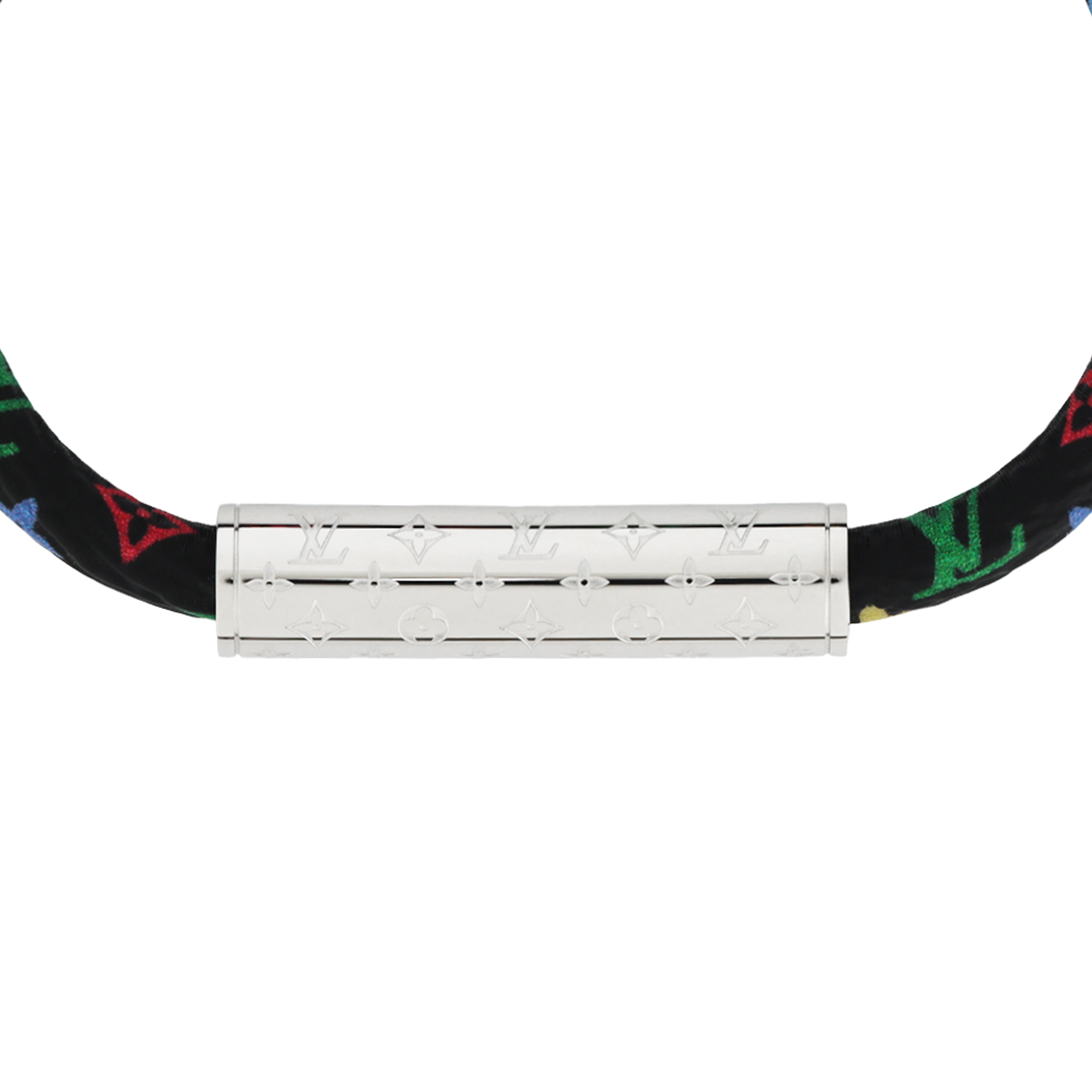 Shop LOUIS VUITTON Desain Asli Gelang Logam Hitam Unisex Gaya Pasangan. M8974F