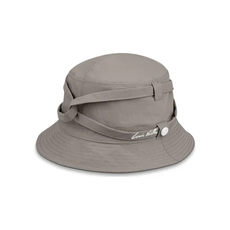 Louis Vuitton Original Design Gray Nylon Unisex Couple's Bucket Hat MP2644