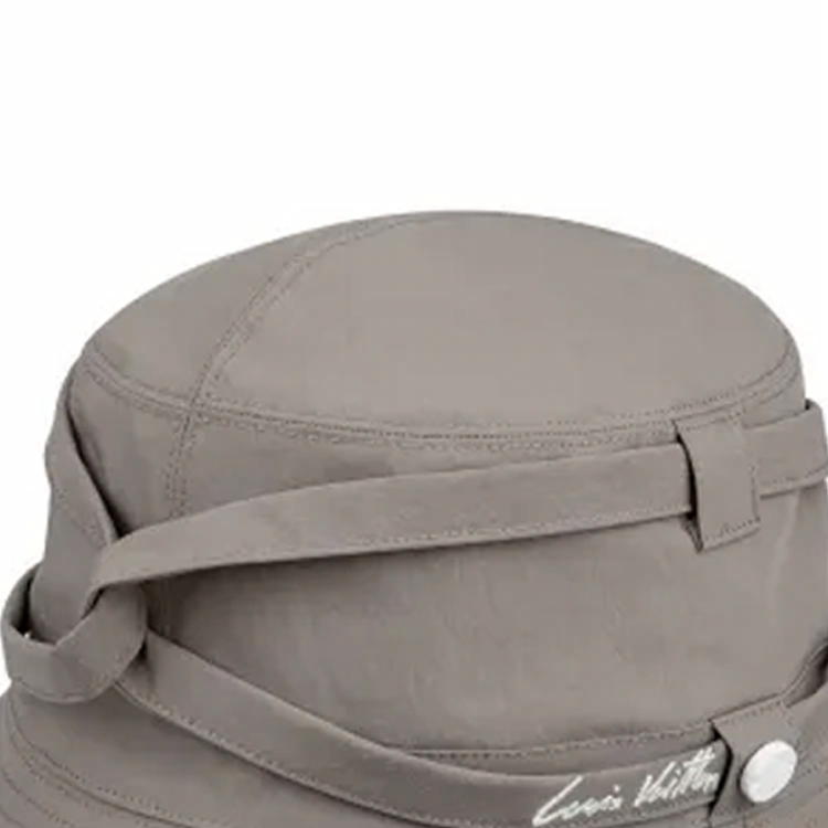 Shop Topi Bucket Louis Vuitton Original Desain Abu-Unisex untuk Pasangan. MP2644