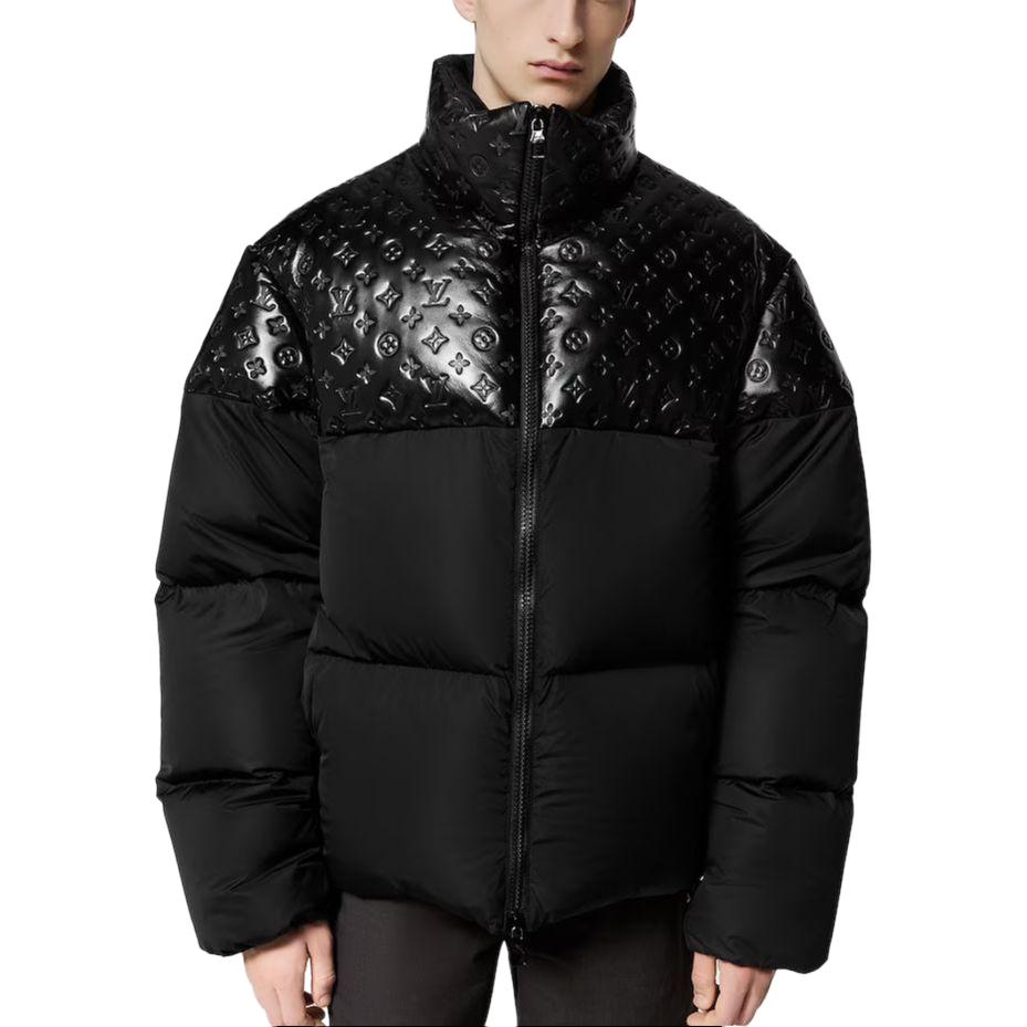 Details for LOUIS VUITTON Jaket Puff Leher Tinggi Oversized Hitam 1ABZFO