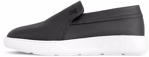 Buy LOUIS VUITTON Pacific 牛皮革 圓頭套穿 休閒鞋 男款 黑色
