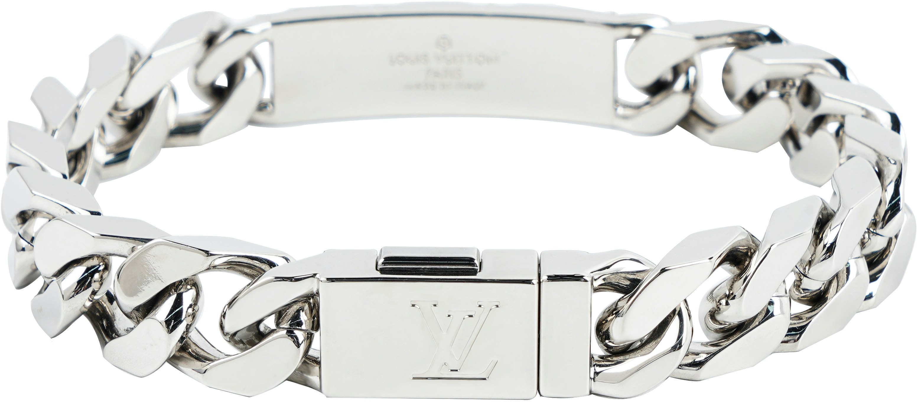 louis-vuitton-palladium-plated-cuban-chain-necklace-unisex-silver-m00270