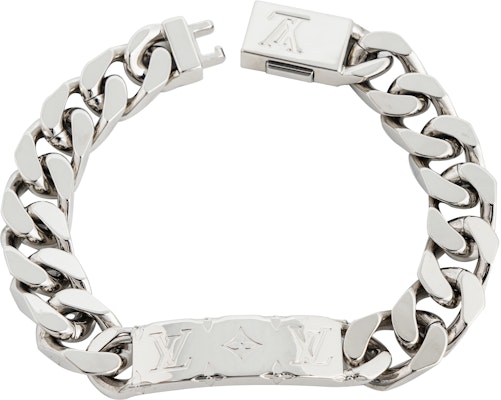 Louis Vuitton Rantai Cuban Saduran Paladium Uniseks Perak M00270 Lookbook Louis Vuitton Rantai Cuban Saduran Paladium Uniseks Perak M00270