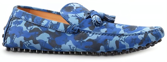 Louis Vuitton Palm Spring Moccasin Shoes 'Blue Camo with Logo Monogram' 1A3TPO Louis Vuitton Palm Spring Moccasin Shoes 'Blue Camo with Logo Monogram' 1A3TPO