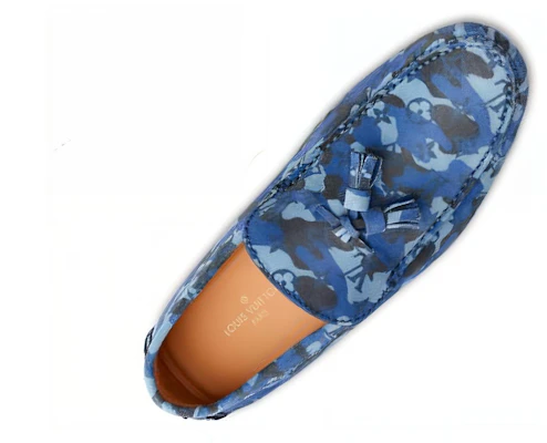 Louis Vuitton Palm Spring Moccasin ''Biru Camo dengan Logo Monogram'' Kasut 1A3TPO Shop Louis Vuitton Palm Spring Moccasin ''Biru Camo dengan Logo Monogram'' Kasut 1A3TPO