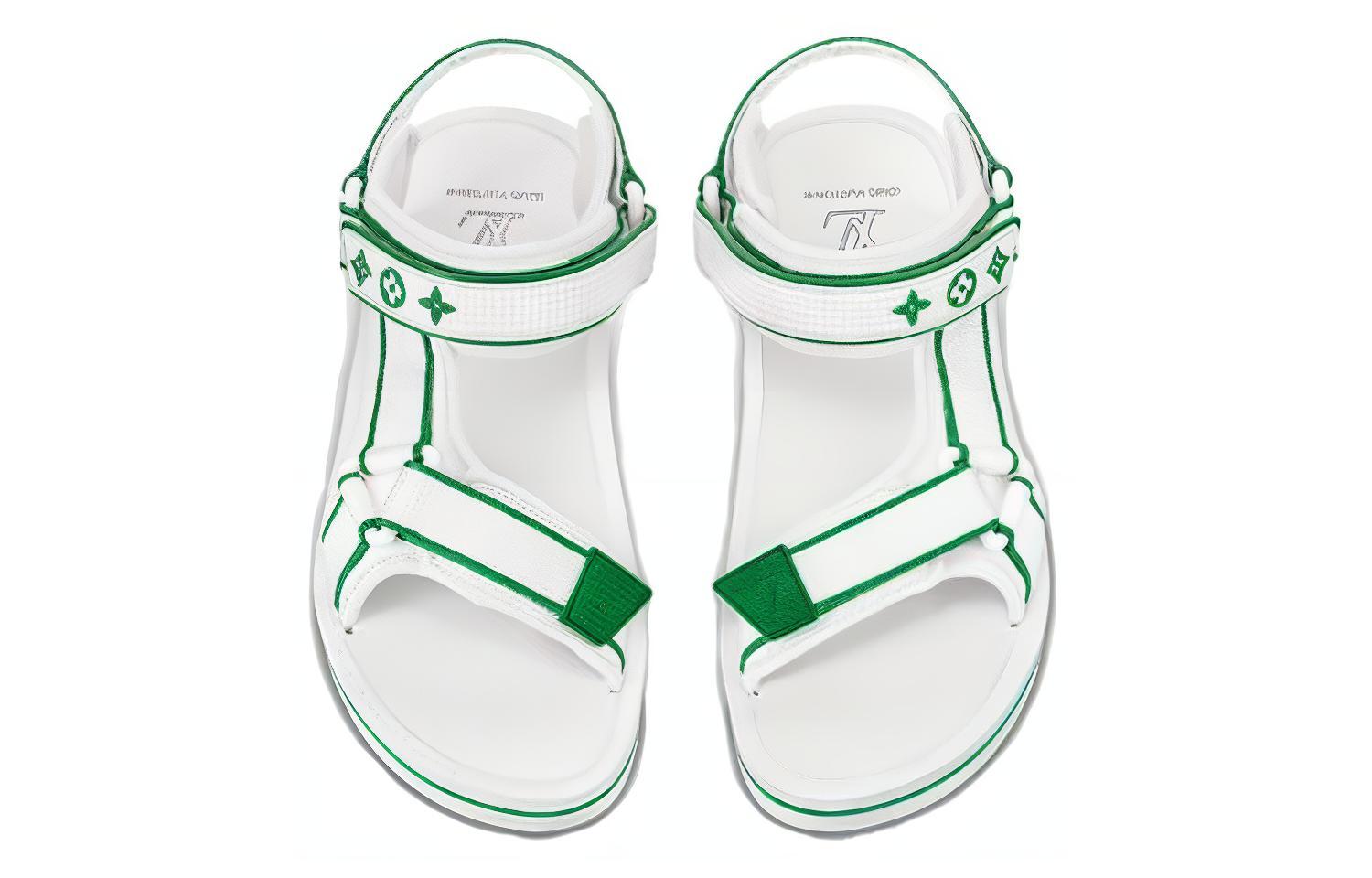 LV Panama Velcro Sandal 'White Green' 圖 3