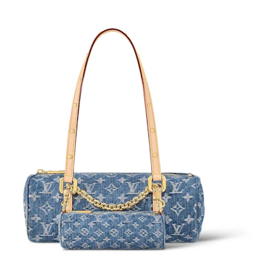 Louis Vuitton Papillon Bag Monogram Denim Blue