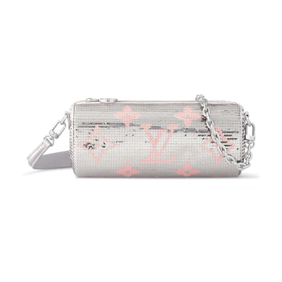 Louis Vuitton Papillon Pouch Silver Pink