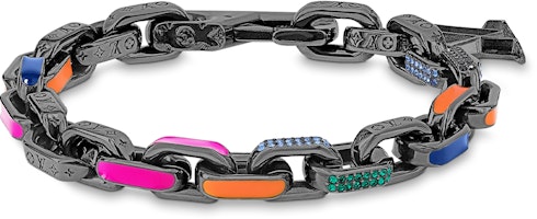 Louis Vuitton Paradise Chain Monogram Metal Bracelet Multicolor Unisex Streetwear MP3362,MP3361 Louis Vuitton Paradise Chain Monogram Metal Bracelet Multicolor Unisex Streetwear MP3362,MP3361