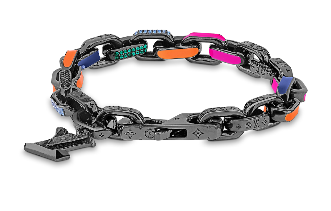 Lookbook Louis Vuitton Gelang Rantai Monogram Multicolor Unisex Streetwear MP3362,MP3361