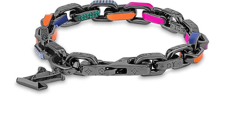 Louis Vuitton Gelang Rantai Monogram Multicolor Unisex Streetwear MP3362,MP3361 Lookbook Louis Vuitton Gelang Rantai Monogram Multicolor Unisex Streetwear MP3362,MP3361