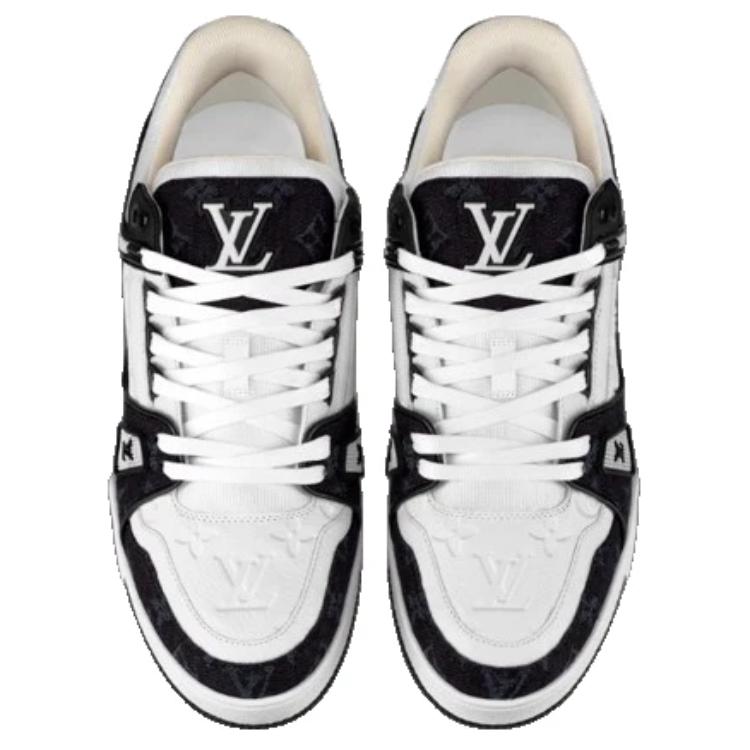 Lookbook LOUIS VUITTON 皮革 系帶 低筒 時尚板鞋 白黑 巴黎限定