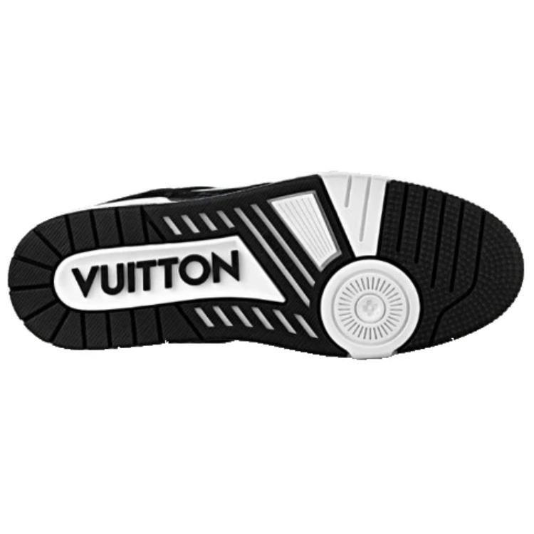 Purchase LOUIS VUITTON 皮革 系帶 低筒 時尚板鞋 白黑 巴黎限定