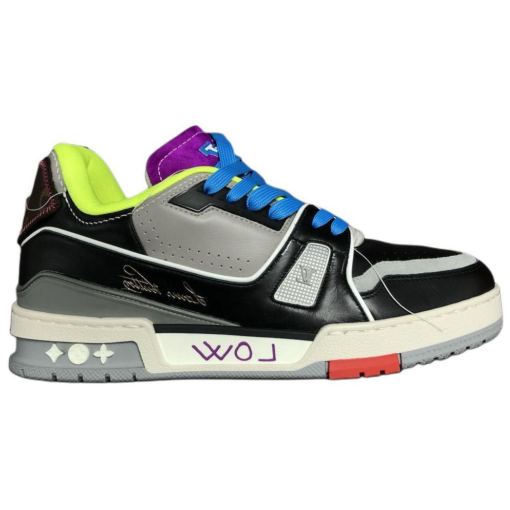 Order 路易威登運動鞋 系帶休閒 時尚休閒鞋 男款 黑灰 巴黎限定