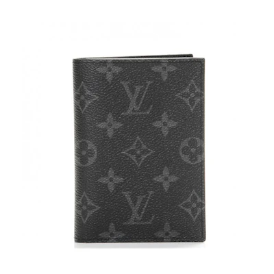 Louis Vuitton Passport Cover Monogram Eclipse Black/Grey