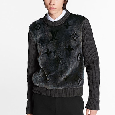 루이비통 패치워크 긴팔 니트 스웨터 블랙 1A8A37 Lookbook 루이비통 패치워크 긴팔 니트 스웨터 블랙 1A8A37