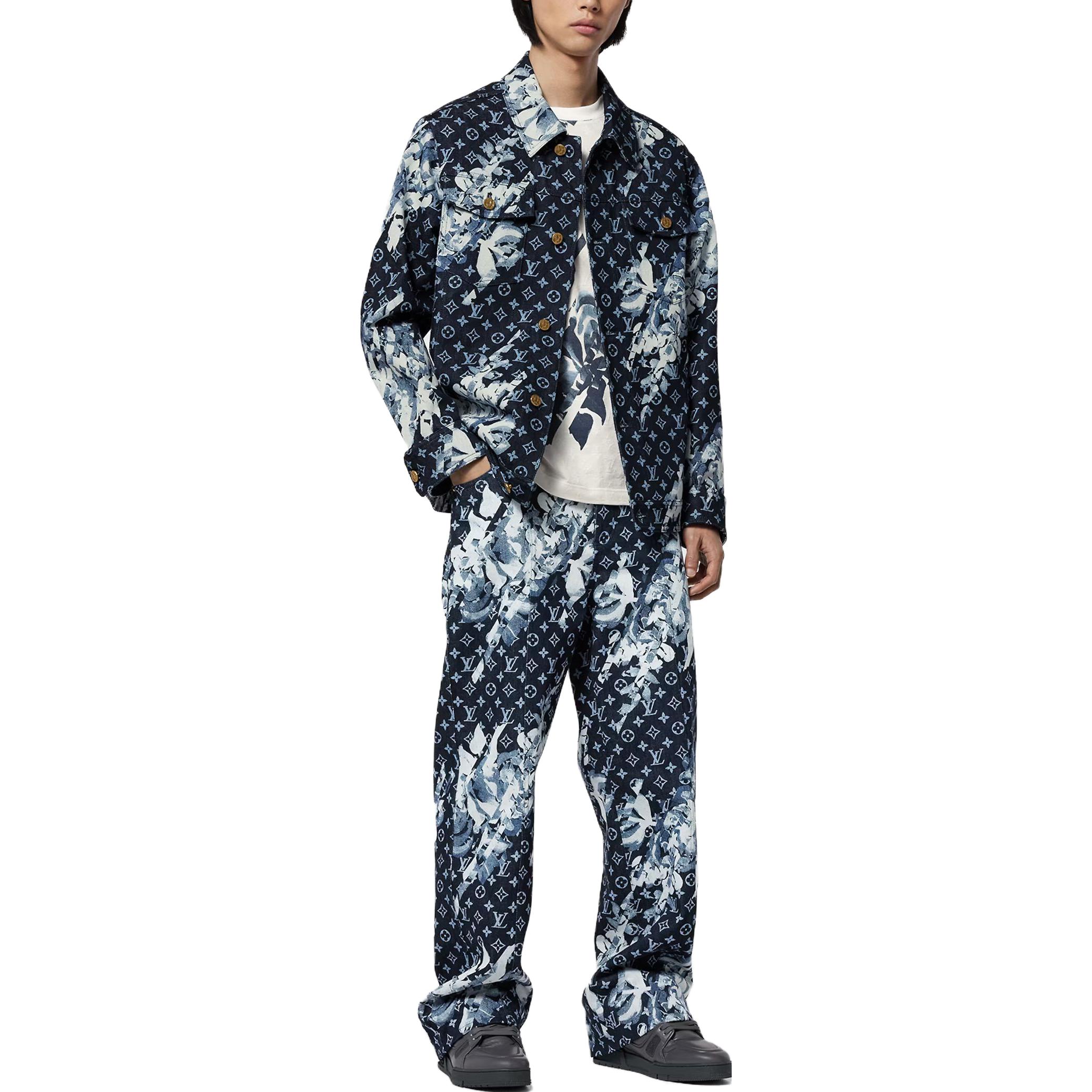 Lookbook LOUIS VUITTON 高腰多口袋寬鬆印花牛仔褲 男款 多色 1AFAC2