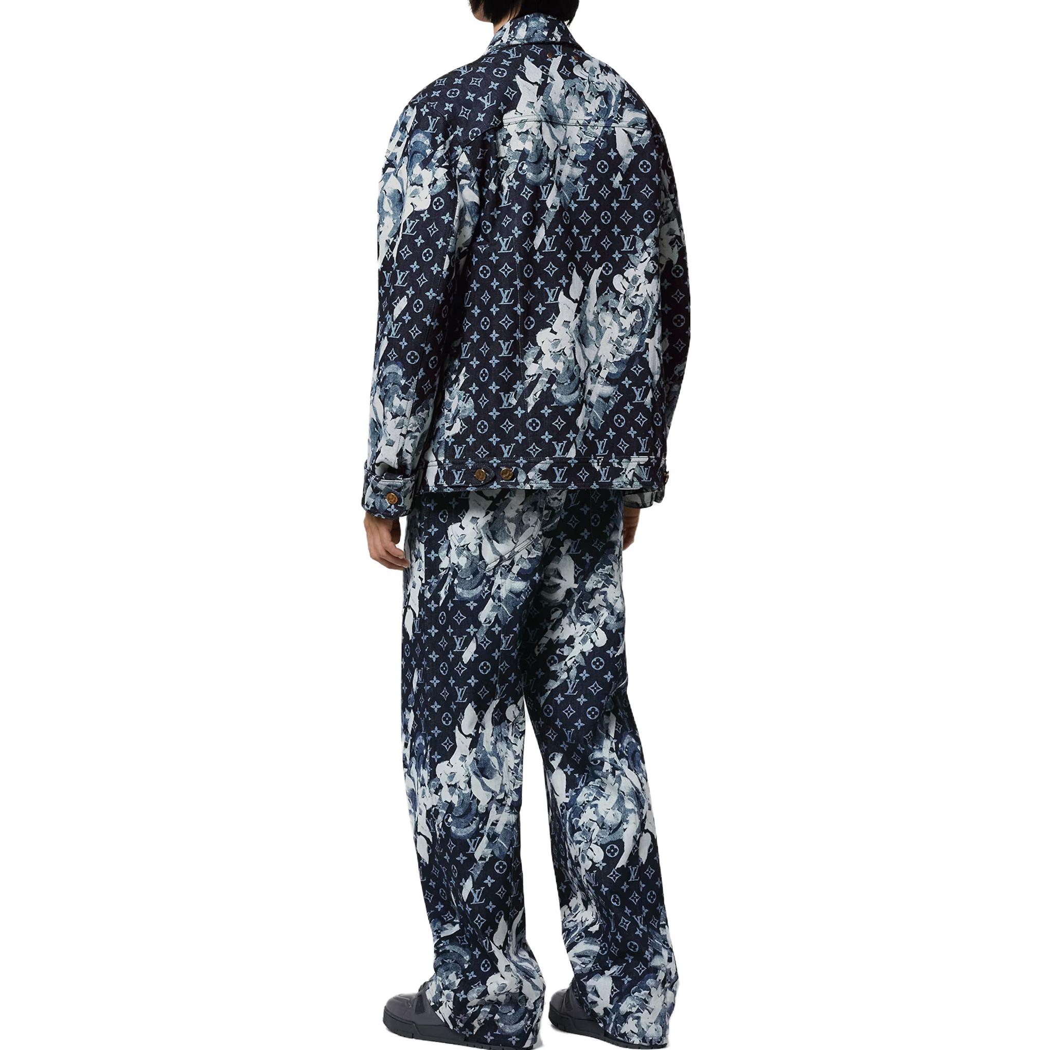 Shop LOUIS VUITTON 高腰多口袋寬鬆印花牛仔褲 男款 多色 1AFAC2